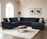 Ayesi Black Oversized Sectional