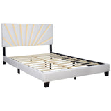 Nico White Upholstered Platform King Bed