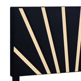 Nico Black Upholstered Platform King Bed