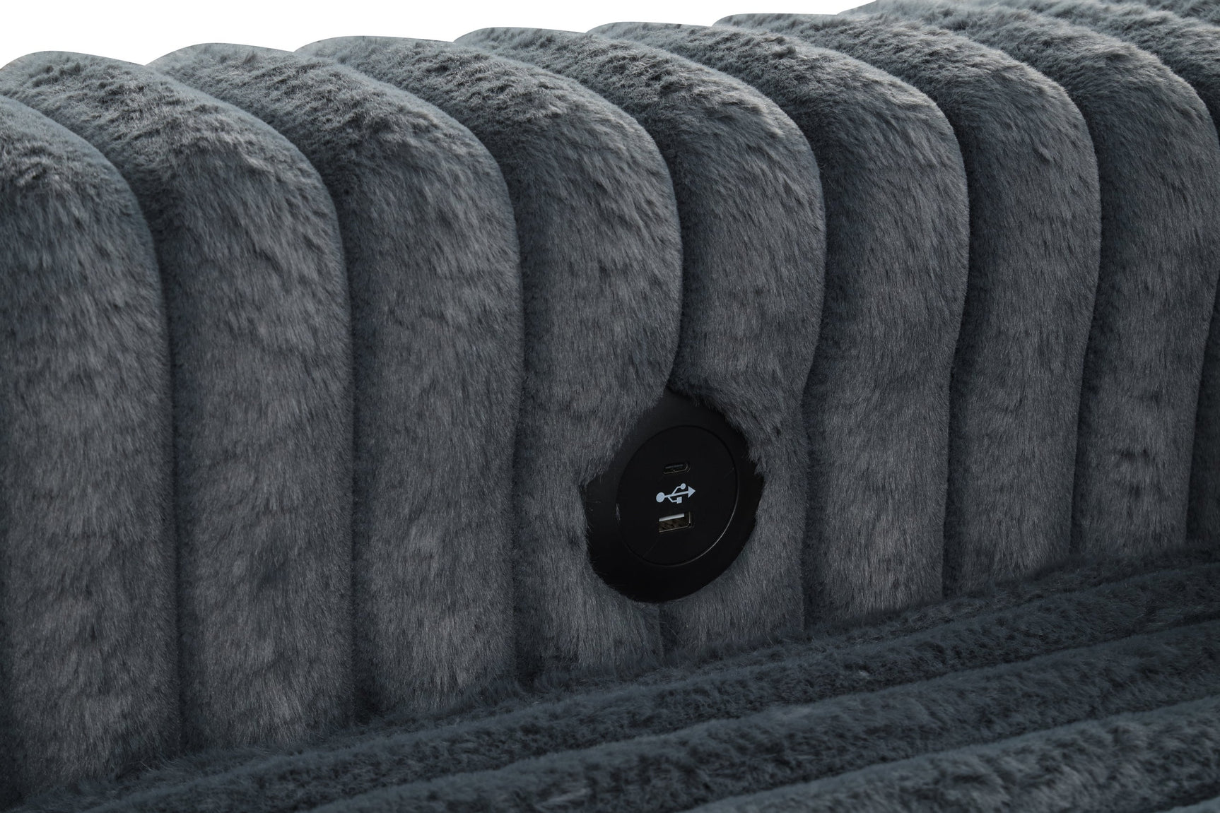 Forever Charcoal Fabric Sectional With Pull-Out Bed