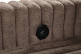 Forever Mocha Fabric Sectional With Pull-Out Bed