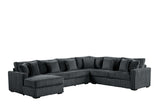 Solana Charcoal Fabric Sectional