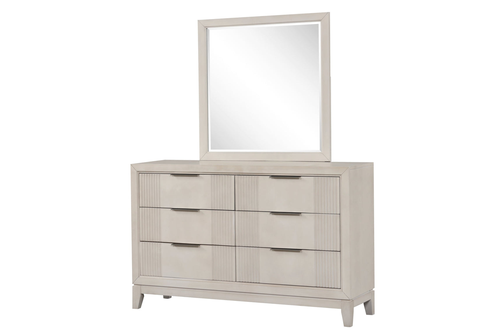 Uptown Cream LED Upholstered Panel Bedroom Set