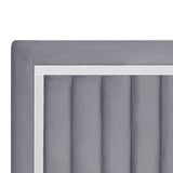 Heindal Gray Upholstered Panel Queen Bed