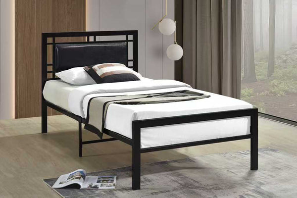 Bemia Black Metal Platform Twin Bed