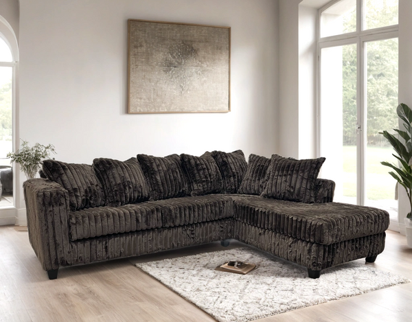 FiveTen Chocolate Velvet Sectional