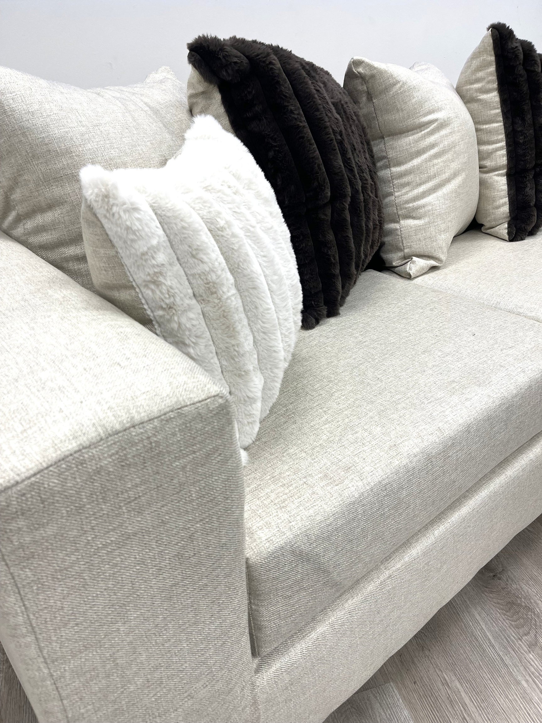 Monroe Beige Heavy Linen Sectional