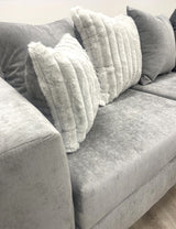 Monroe Gray Silver Fabric Sectional