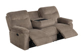 Bravo Mocha Teddy Bear Fabric 3-Piece Reclining Set