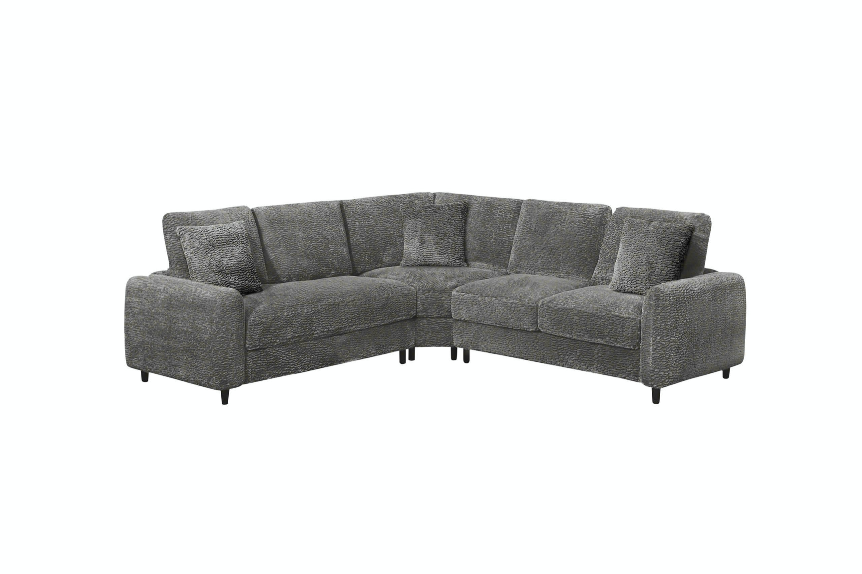 Stella Gray Teddy Bear Fabric Sectional