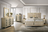 Venetian Champagne Upholstered LED Platform Bedroom Set