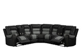 Jordon Black Reclining Sectional