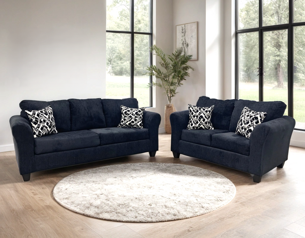 Tuten Black 2-Piece Living Room Set