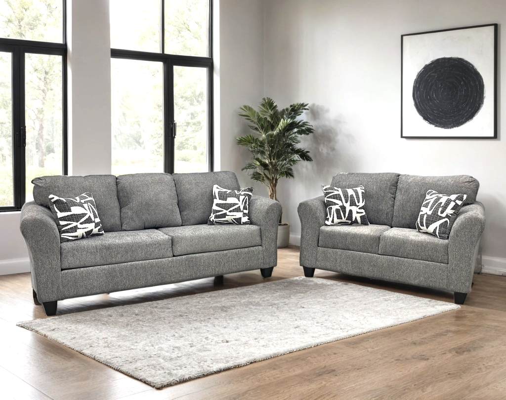 Tuten Gray 2-Piece Living Room Set