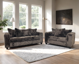 FiveTen Chocolate Velvet 2-Piece Living Room Set