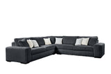 Marshmallow Charcoal Corduroy Fabric Oversized Sectional
