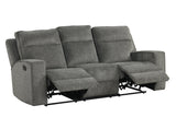 Hudson Dark Gray Chenille 3-Piece Reclining Set