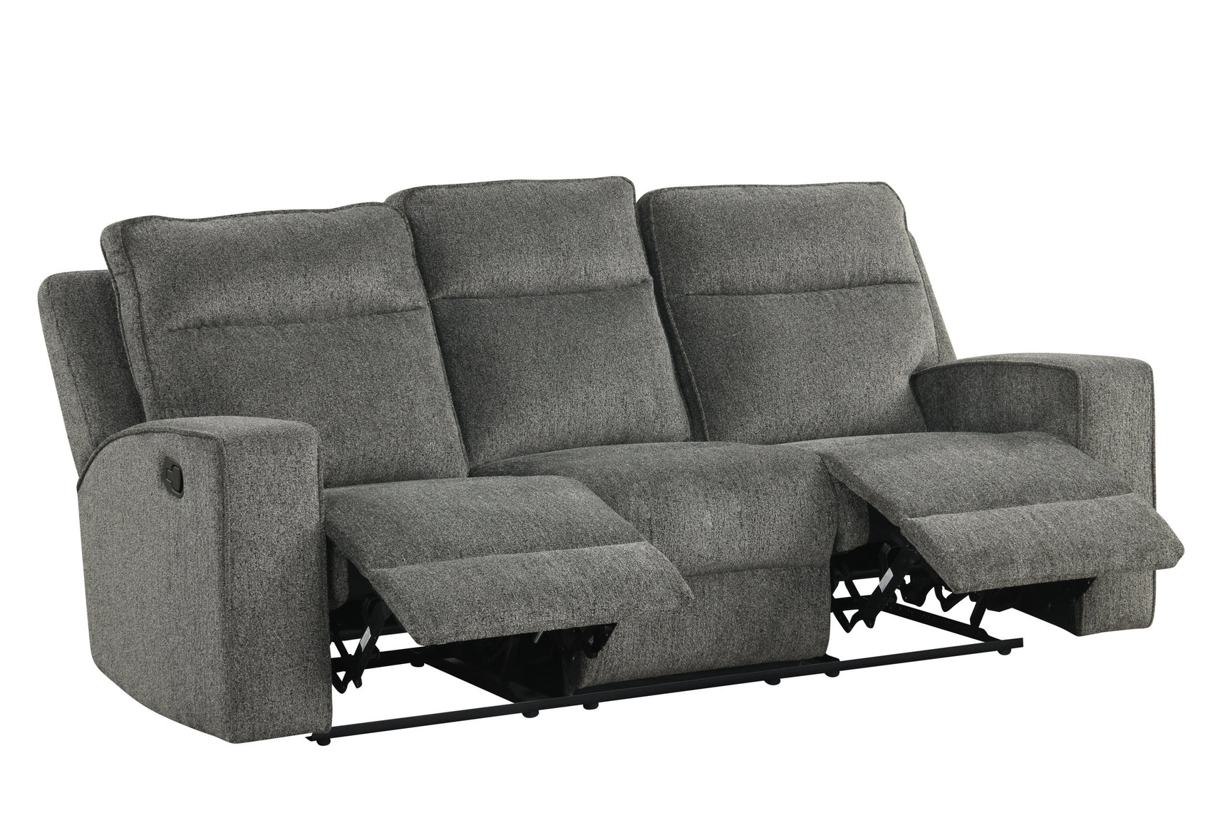 Hudson Dark Gray Chenille 3-Piece Reclining Set