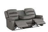 Hope Gray Polyester 3-Piece Reclining Set