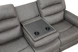 Hope Gray Polyester 3-Piece Reclining Set