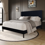Helen Black PU Platform Full Bed