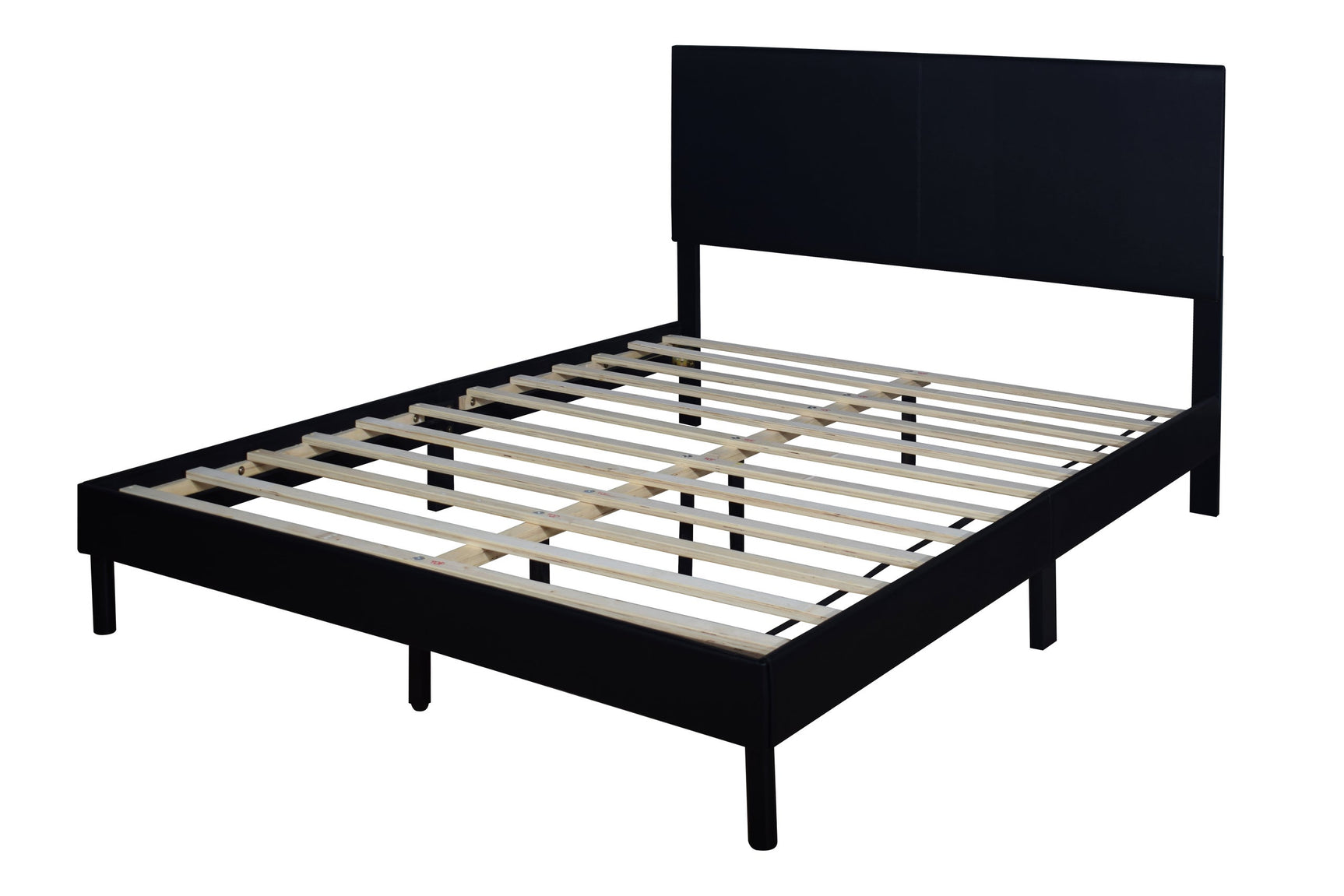 Helen Black PU Platform Full Bed