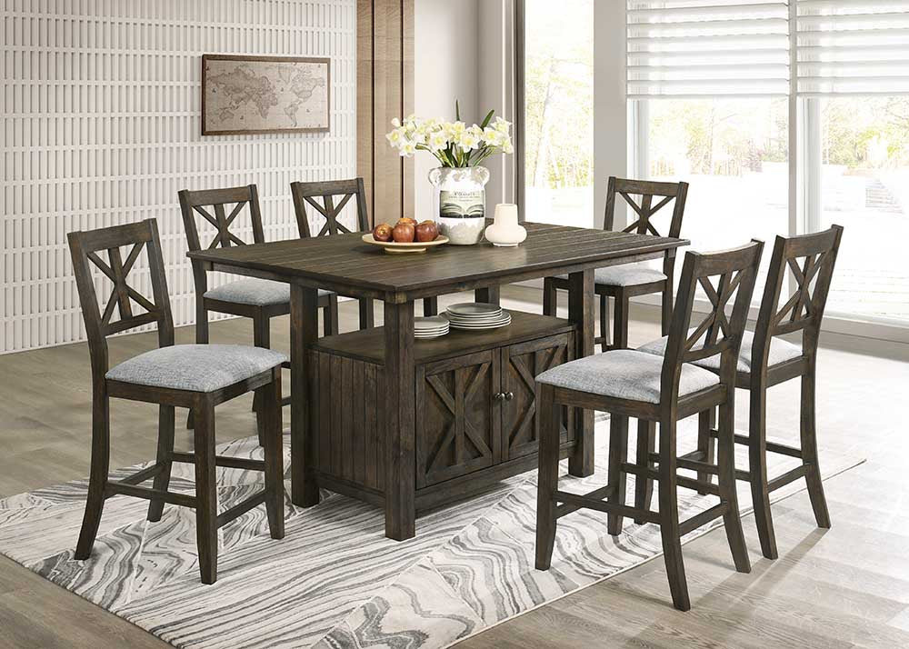 Dorothy Gray Storage Counter Height Set