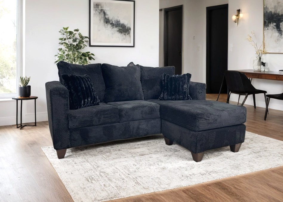 Omni Black Reversible Sectional