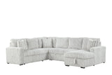 Sonic Gray Sectional With Pull-Out Bed