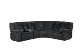 Flash Black Power Reclining Sectional