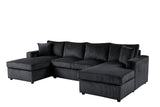 Terasa Black Double Chaise Sectional