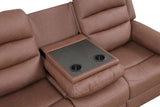 Hope Brown Polyester 3-Piece Reclining Set