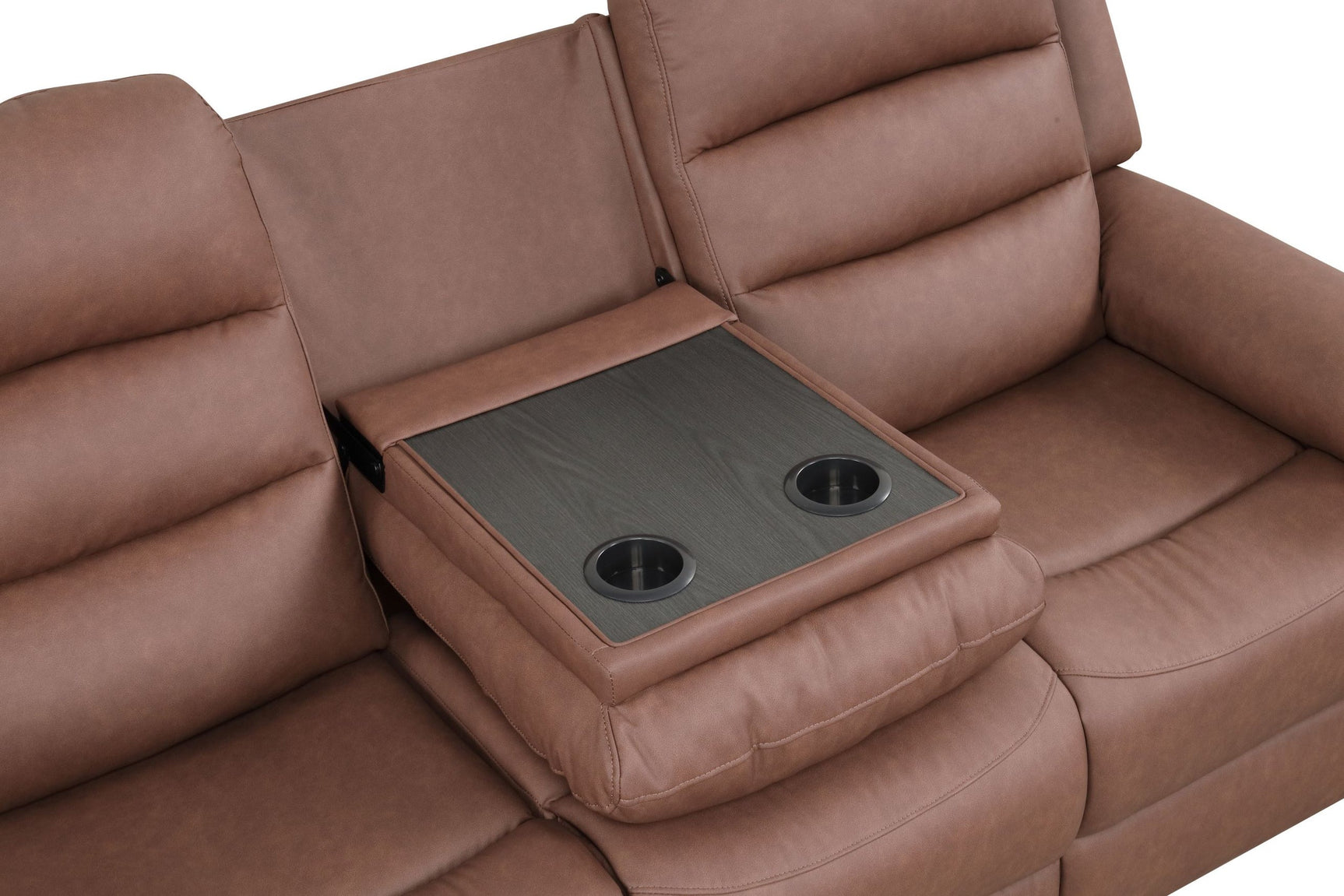 Hope Brown Polyester 3-Piece Reclining Set