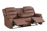 Hope Brown Polyester 3-Piece Reclining Set