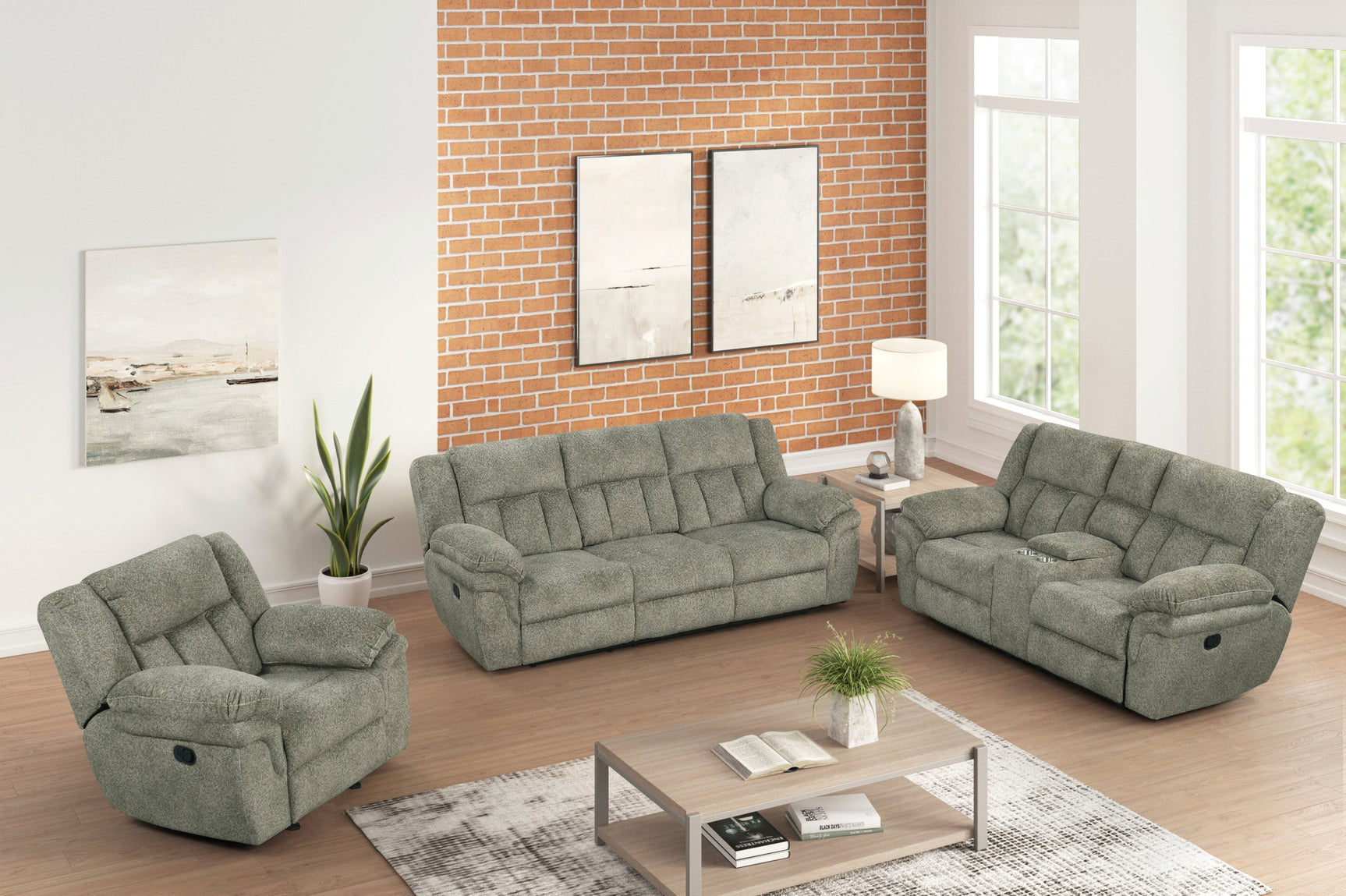 Dallas Sage 3-Piece Reclining Set