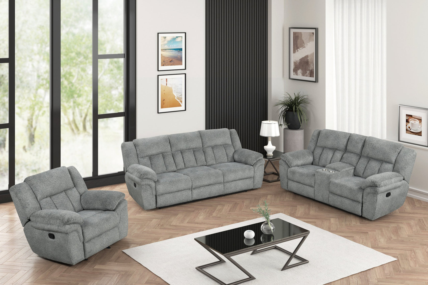 Dallas Gray 3-Piece Reclining Set