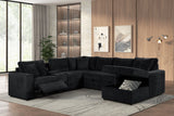 Hunter Black Sectional w Bluetooth Speaker & Pull-Out Bed