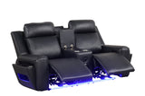 Rolls Royce Black 3-Piece Power Reclining Set