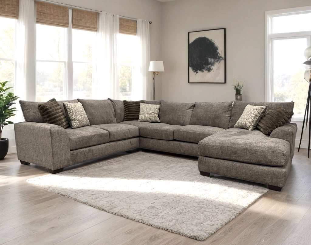 Jean Taupe Oversized Sectional
