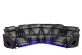 Ibiza Black Power Reclining Sectional