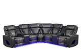 Ibiza Black Power Reclining Sectional