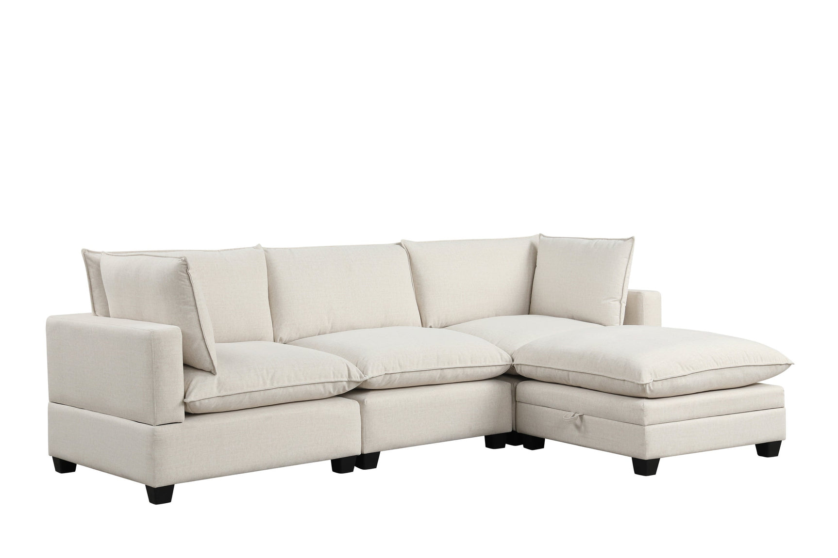 Cloud Beige Fabric Modular Sectional