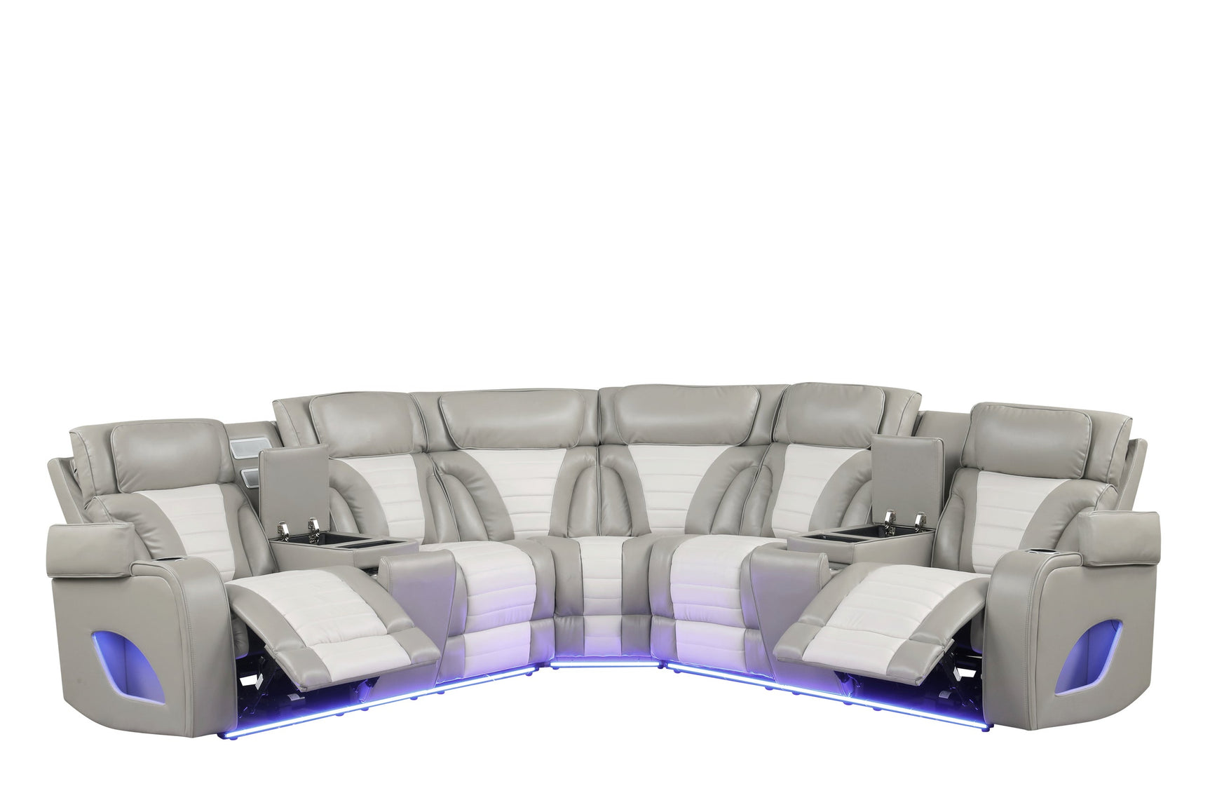 Ibiza Gray Power Reclining Sectional