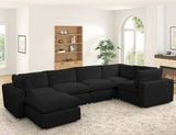 Xlcloud Black Sectional + Ottoman