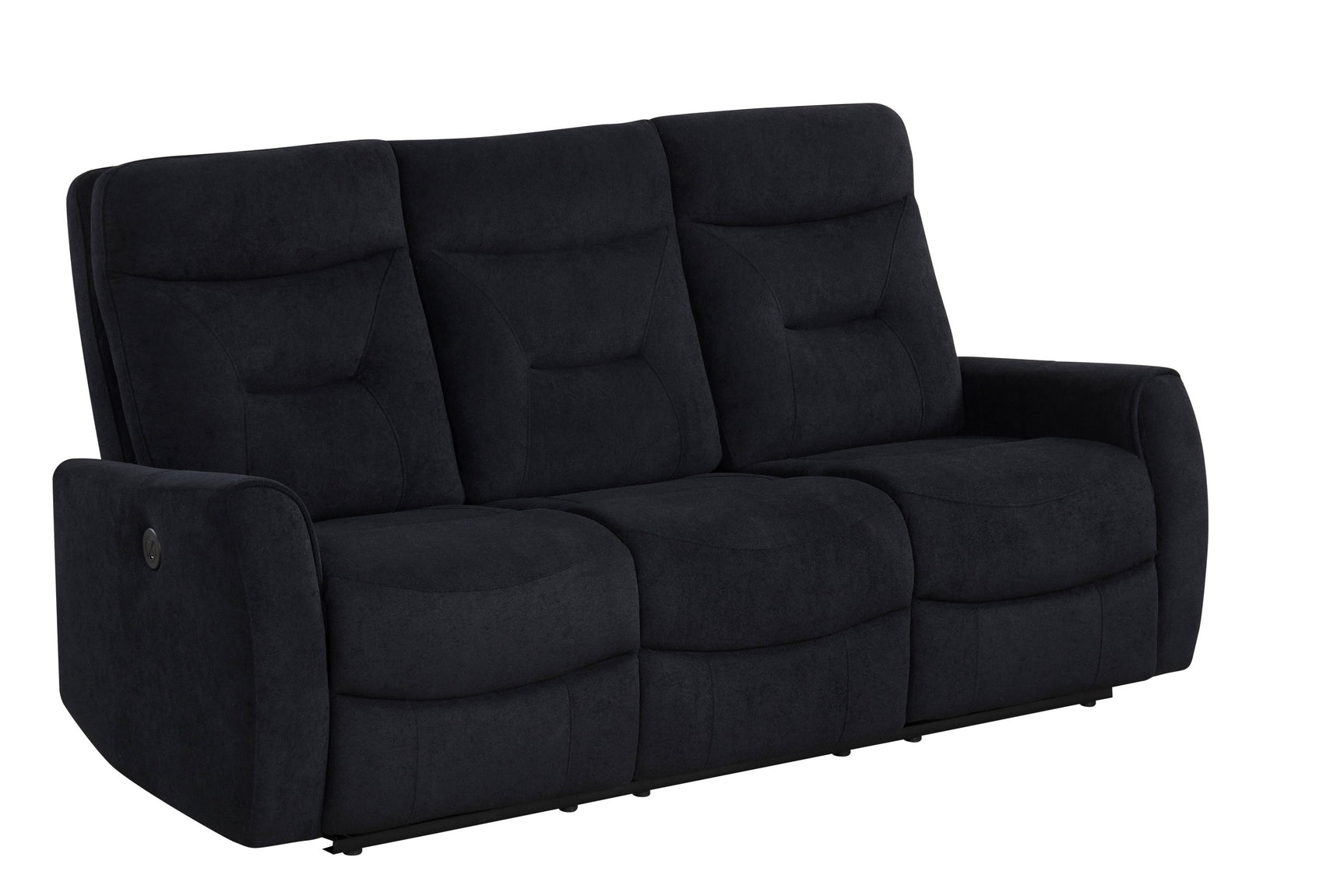 Nina Black Fabric 3-Piece Power Reclining Set