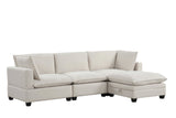 Cloud Cream Velvet Modular Sectional