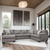 Brentwood Gray Chenille Sectional