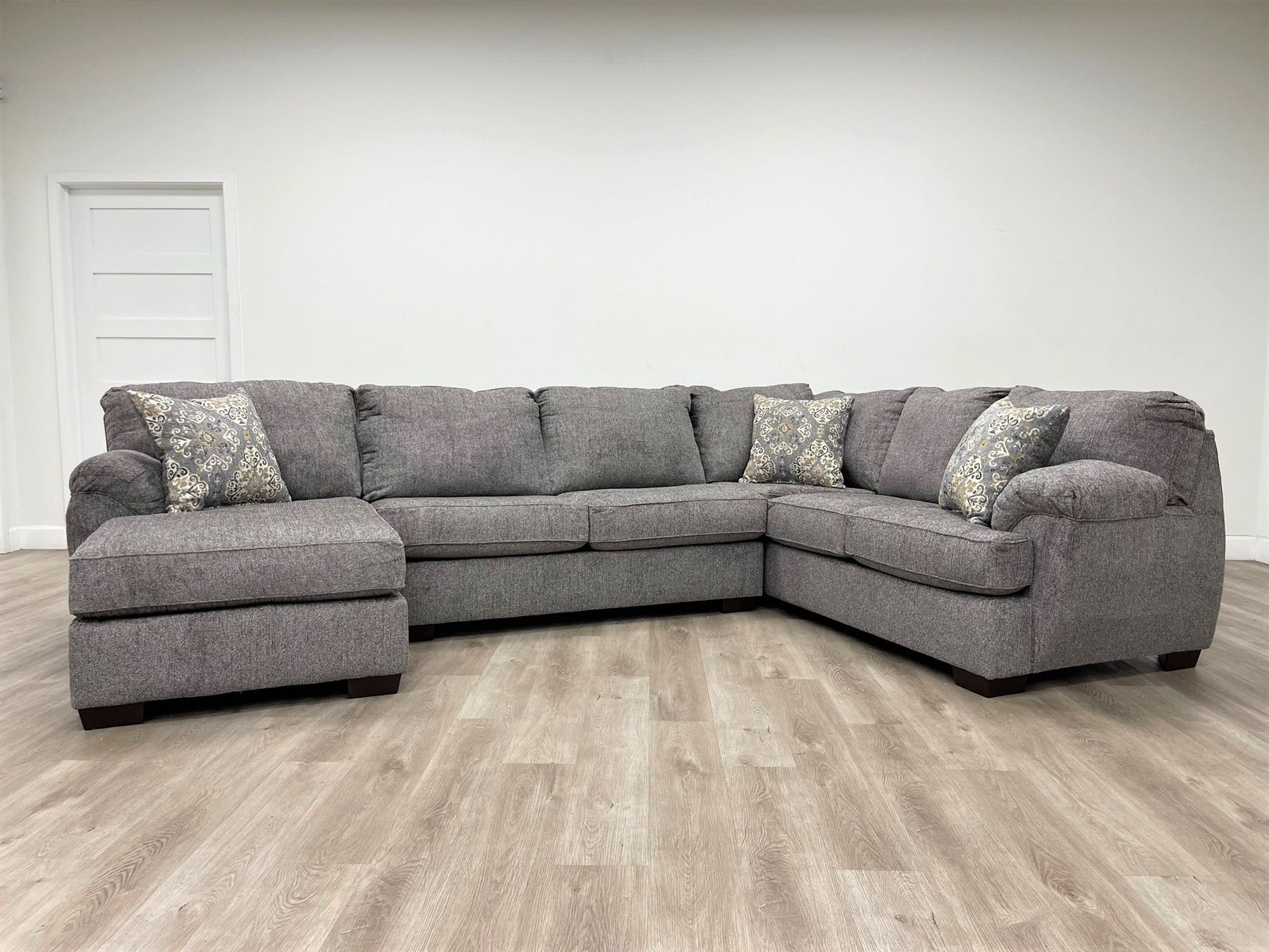Brentwood Gray Chenille Sectional