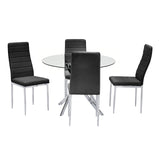 Diane Black Round Dining Room Set