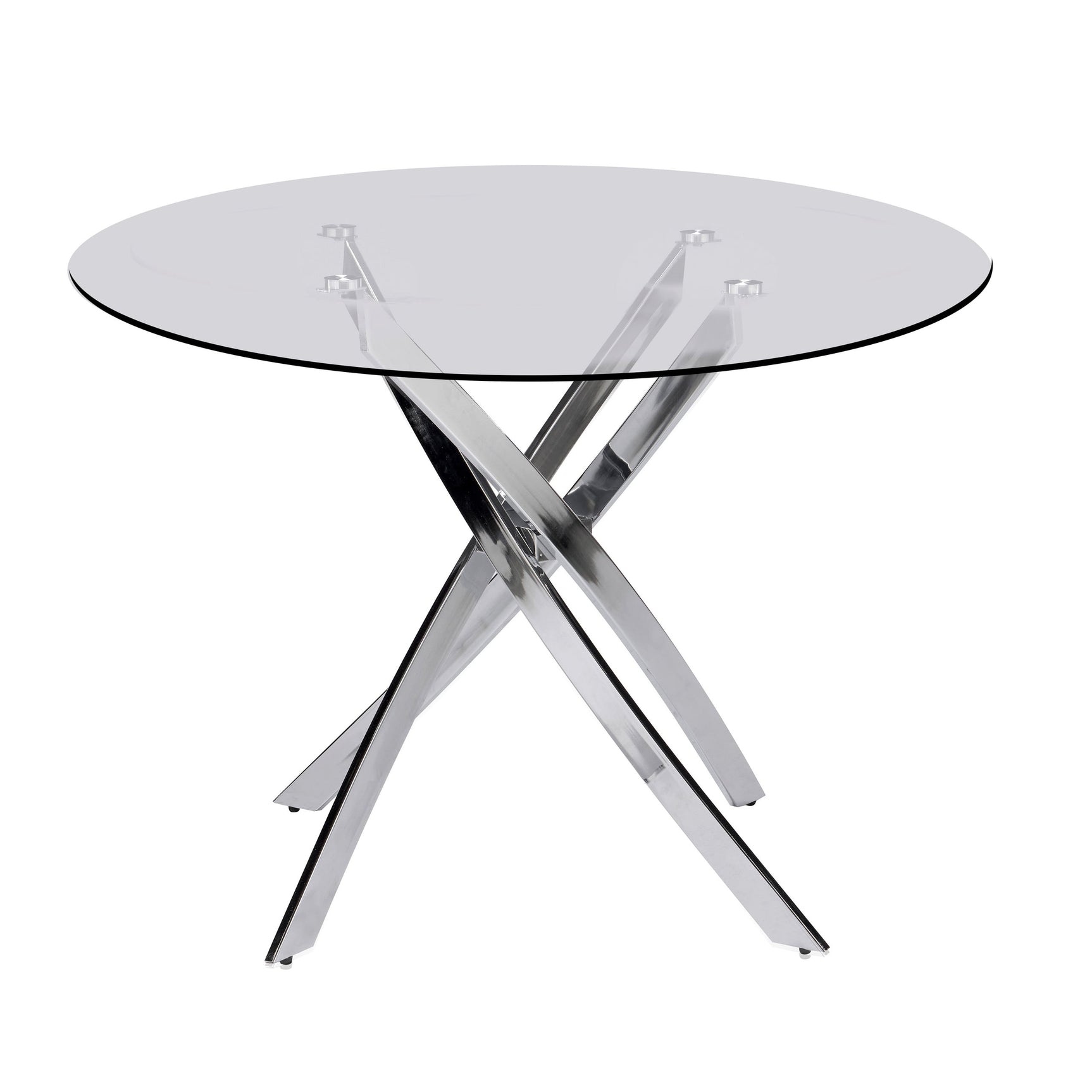 Diane White Round Dining Room Set